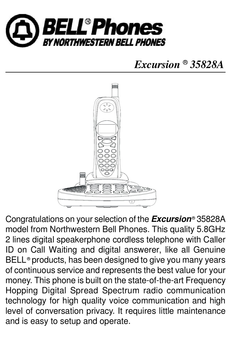NORTHWESTERN BELL BELL PHONES EXCURSION 35828A MANUAL Pdf Download