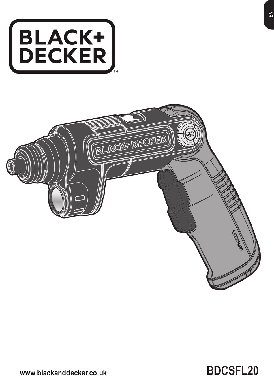 BLACK & DECKER BDCSFL20 ORIGINAL INSTRUCTIONS MANUAL Pdf Download ...