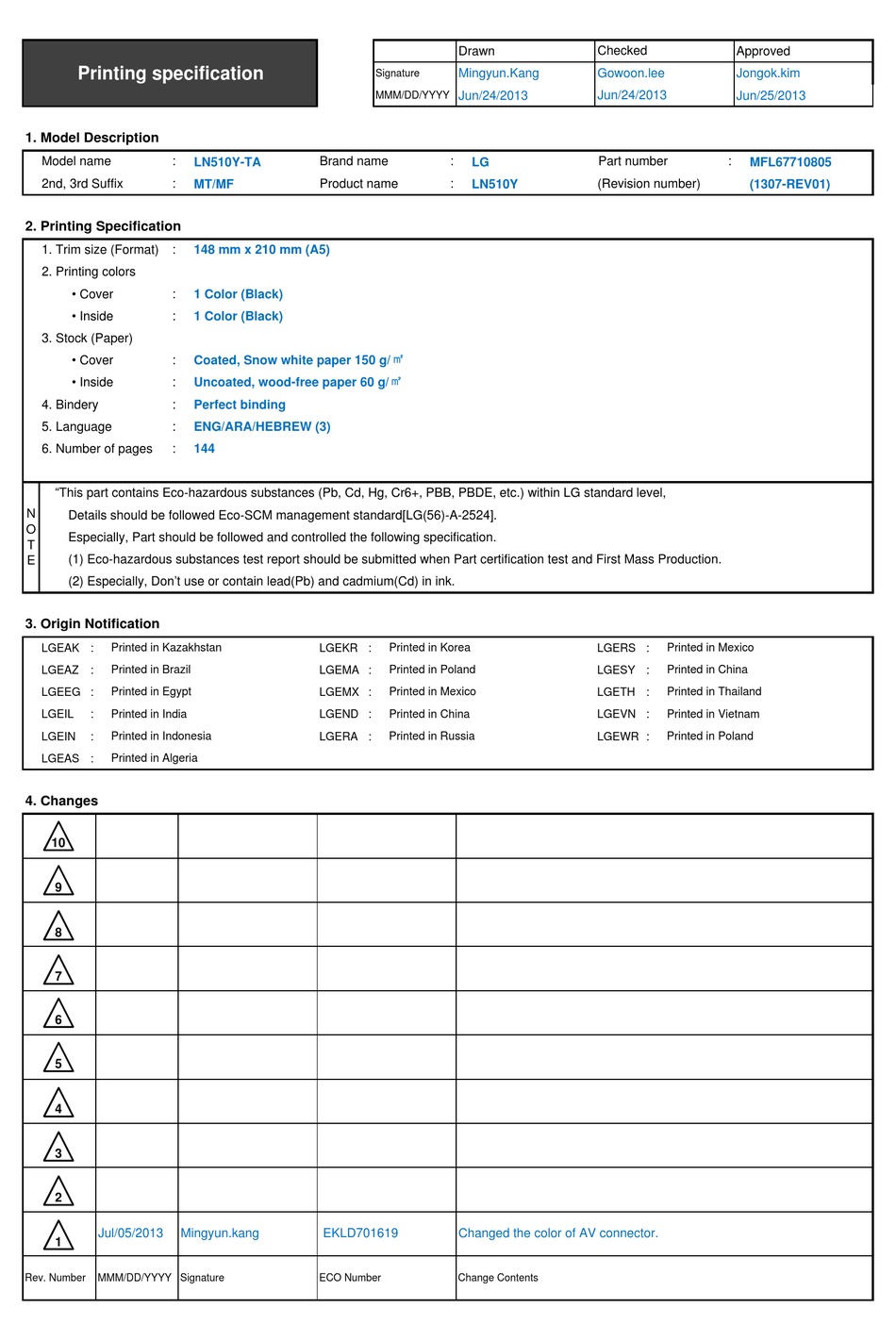 LG 32LN510Y.AMT OWNER'S MANUAL Pdf Download ManualsLib