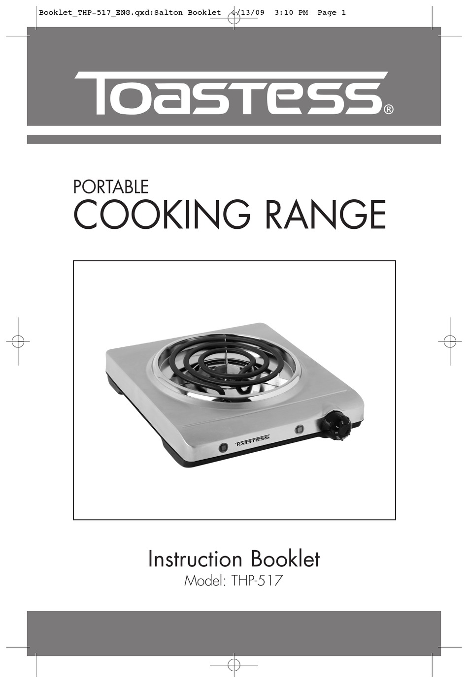 TOASTESS THP517 INSTRUCTION BOOKLET Pdf Download ManualsLib