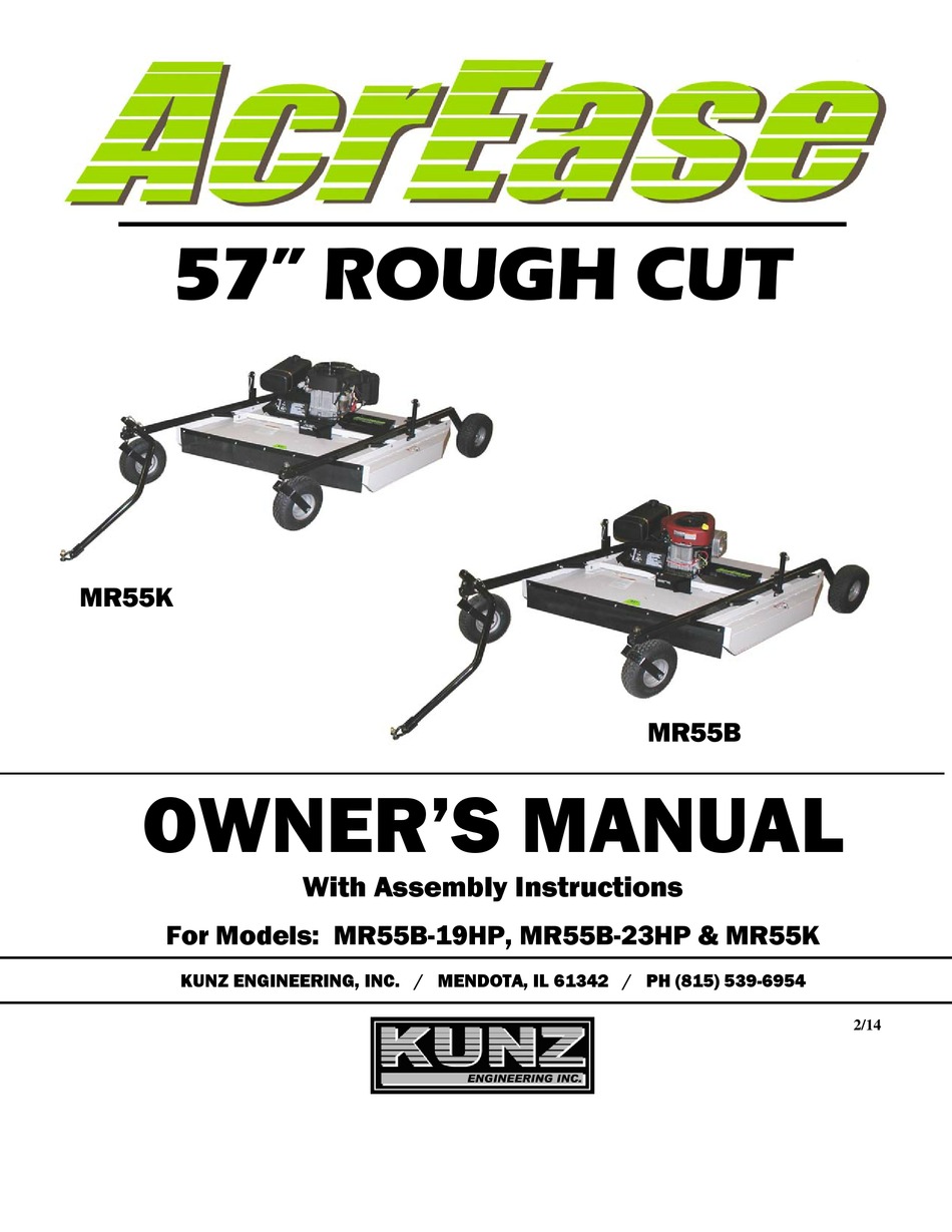 kunz-acrease-mr55b-19hp-owner-s-manual-pdf-download-manualslib