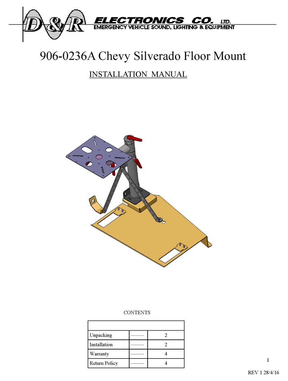 D&R ELECTRONICS 9060236A INSTALLATION MANUAL Pdf Download ManualsLib