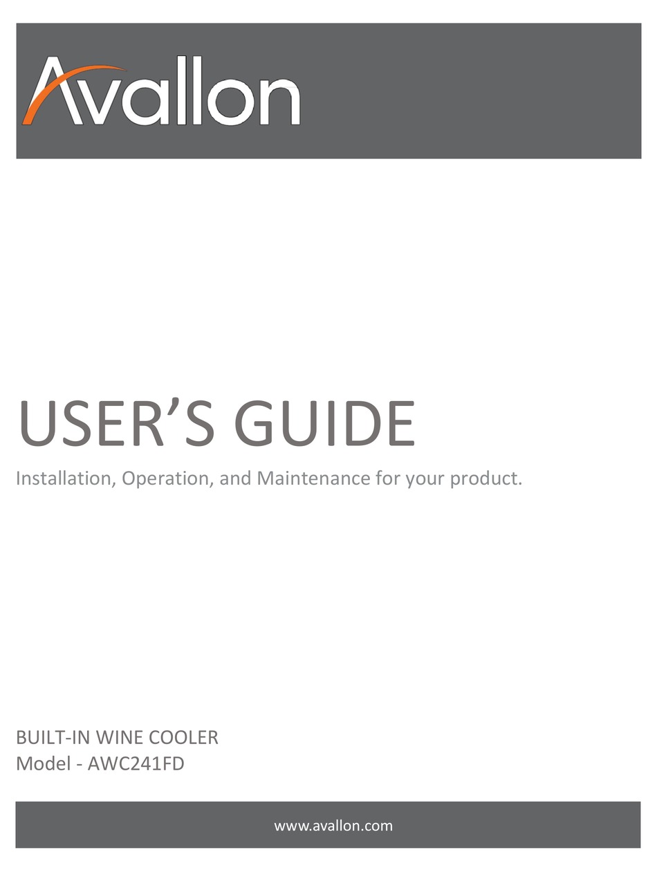 AVALLON AWC241FD USER MANUAL Pdf Download ManualsLib