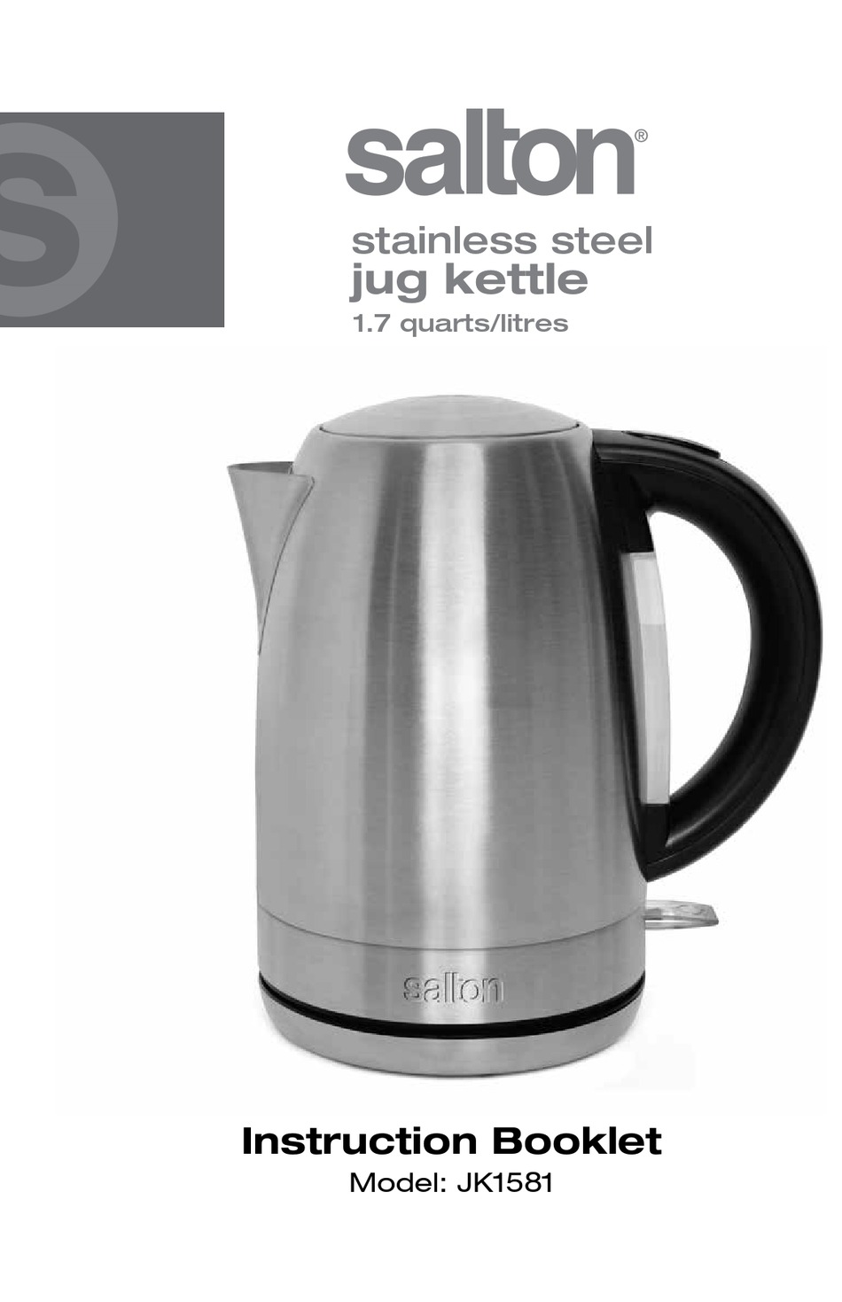 SALTON JK1581 INSTRUCTION BOOKLET Pdf Download ManualsLib