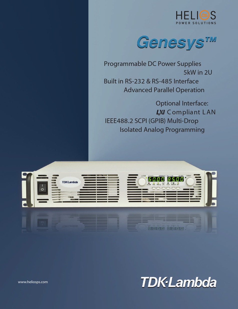 Tdk Lambda Genesys Gen 5kw Series User Manual Pdf Download Manualslib 3176