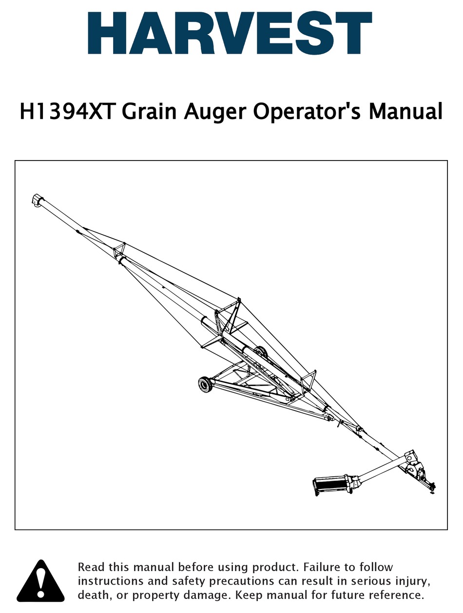 HARVEST H1394XT OPERATOR'S MANUAL Pdf Download ManualsLib