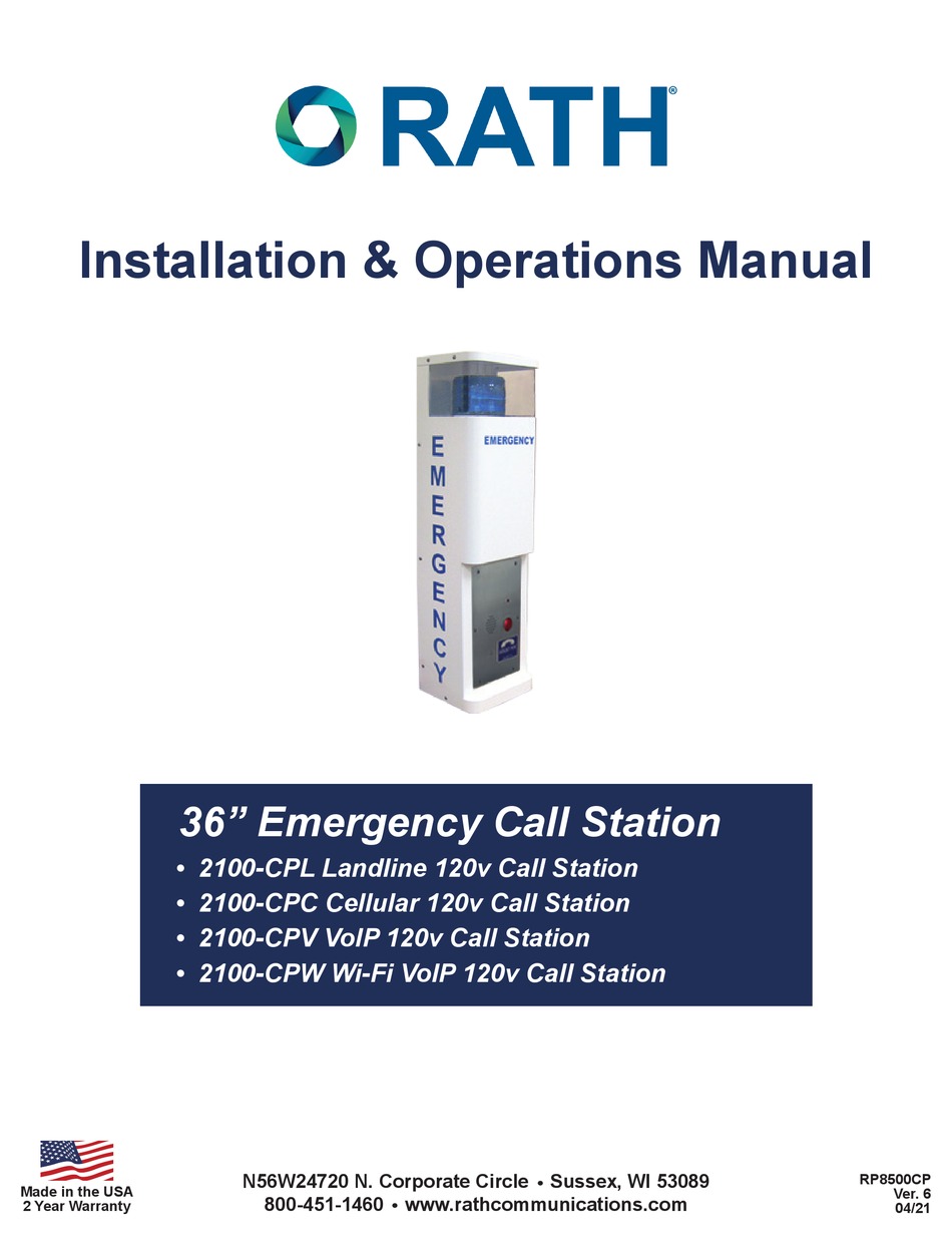 RATH 2100CPL INSTALLATION & OPERATION MANUAL Pdf Download ManualsLib