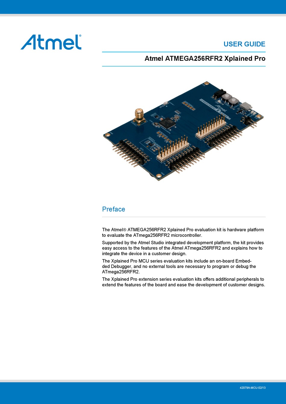 ATMEL ATMEGA256RFR2-ZUR USER MANUAL Pdf Download | ManualsLib