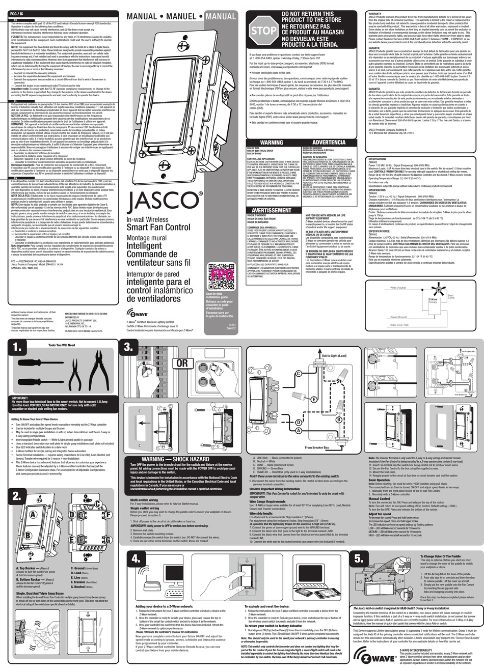 JASCO ZW4002 MANUAL Pdf Download ManualsLib