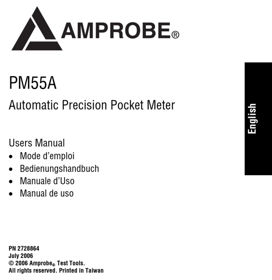 AMPROBE PM55A USER MANUAL Pdf Download ManualsLib