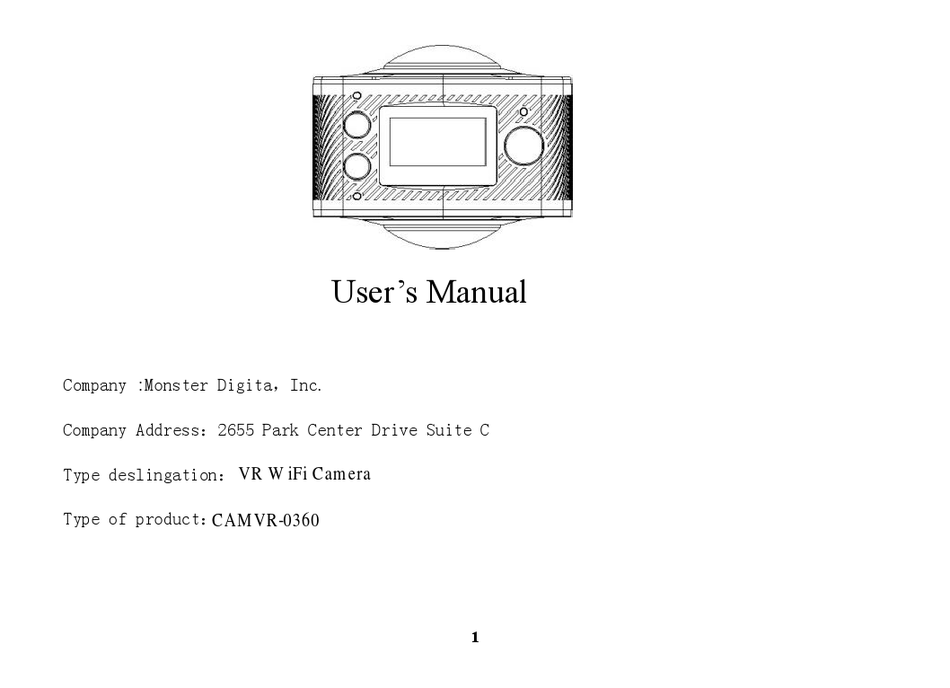 MONSTER DIGITAL CAMVR0360 USER MANUAL Pdf Download ManualsLib