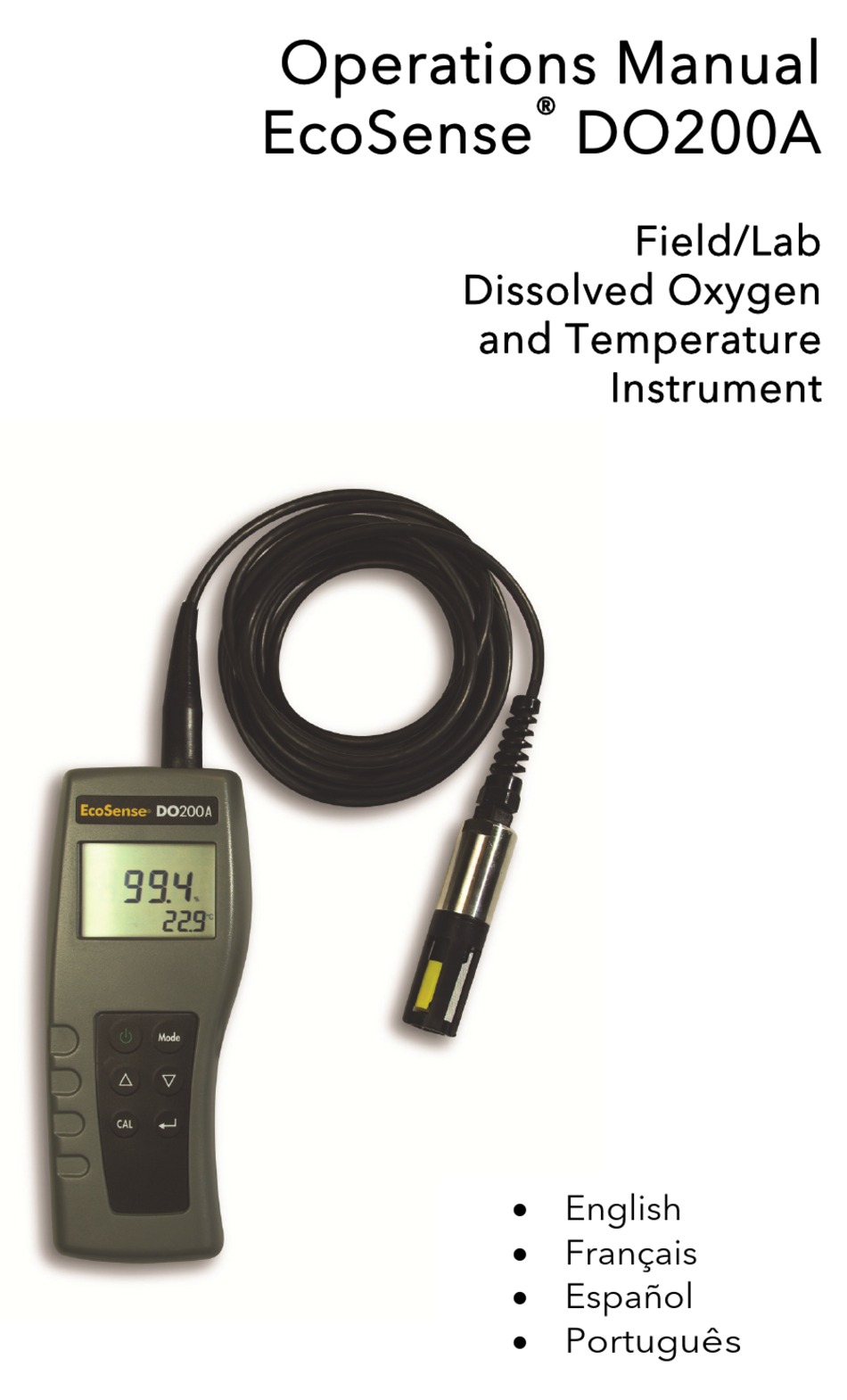 YSI EcoSense DO200A Dissolved Oxygen Meter