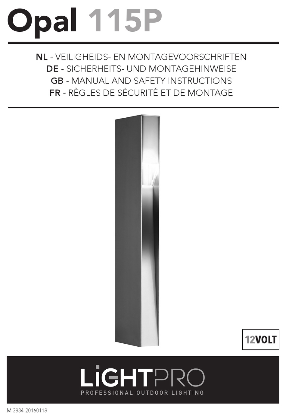 LIGHTPRO OPAL MANUAL AND SAFETY INSTRUCTIONS Pdf Download ManualsLib