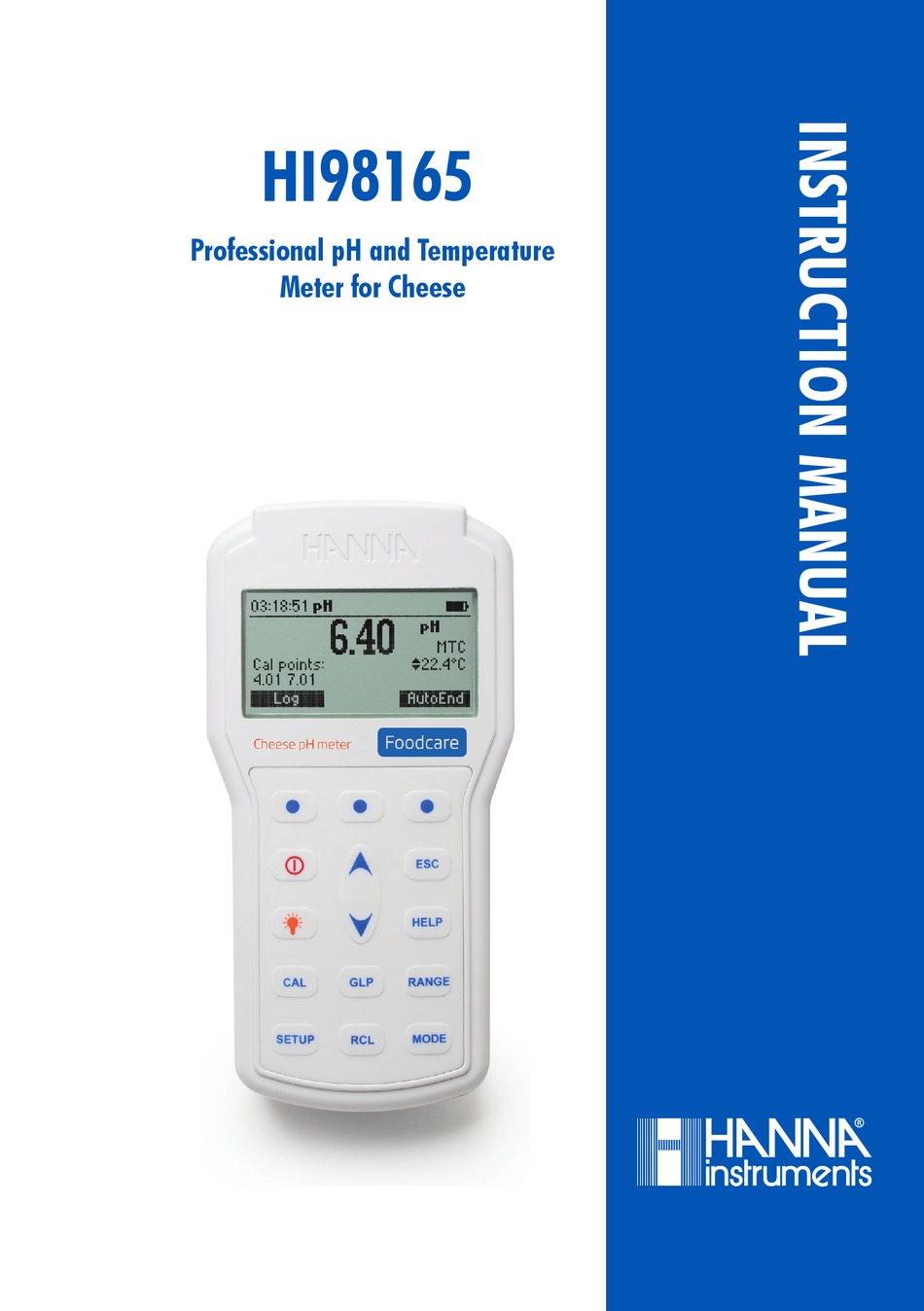HANNA INSTRUMENTS ICHI98165 INSTRUCTION MANUAL Pdf Download ManualsLib
