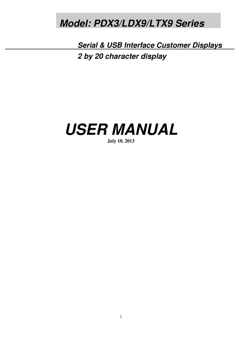 LOGIC CONTROLS PDX3 SERIES USER MANUAL Pdf Download ManualsLib