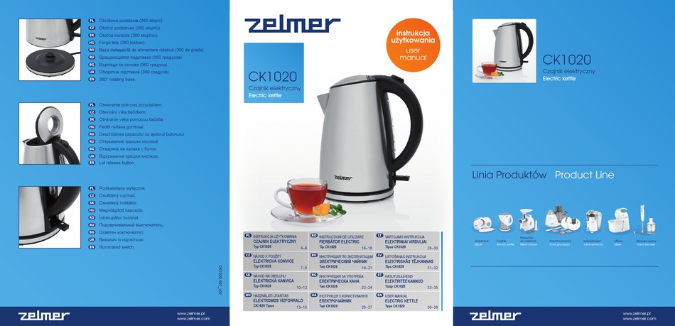 ZELMER CK1020 USER MANUAL Pdf Download | ManualsLib