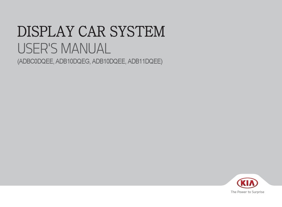 KIA ADBC0DQEE USER MANUAL Pdf Download ManualsLib