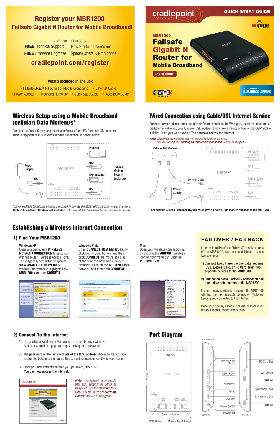 CRADLEPOINT MBR1200 QUICK START MANUAL Pdf Download ManualsLib