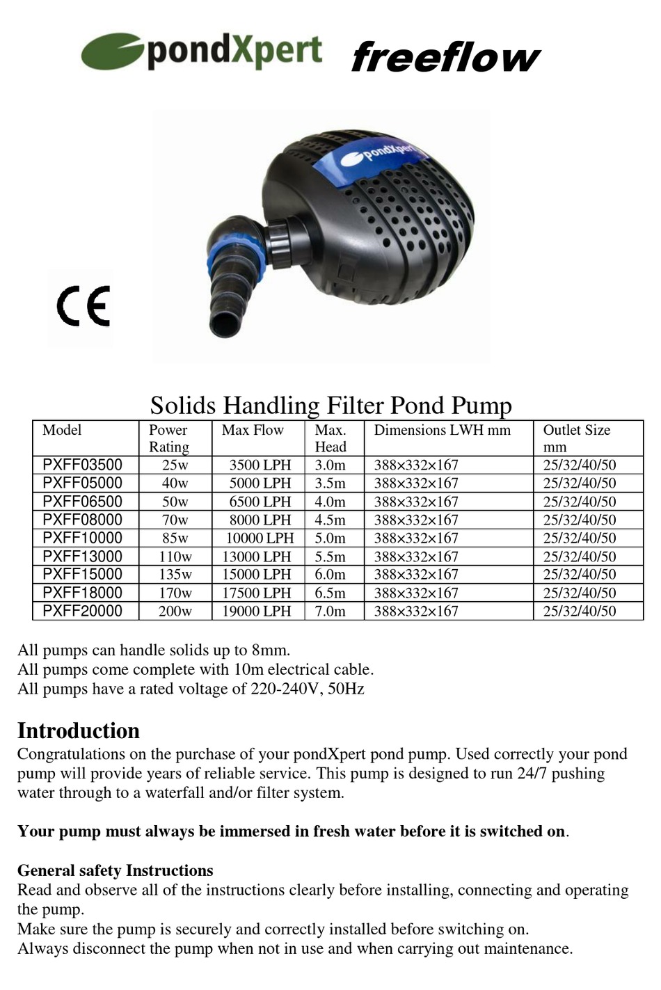 PONDXPERT PXFF03500 DIRECTIONS FOR USE Pdf Download ManualsLib