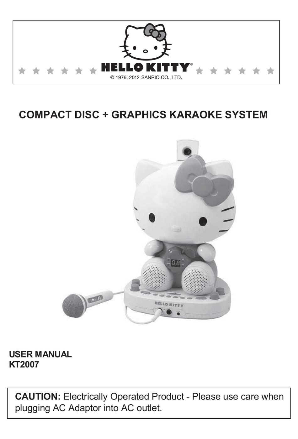 SANRIO HELLO KITTY KT2007 USER MANUAL Pdf Download ManualsLib