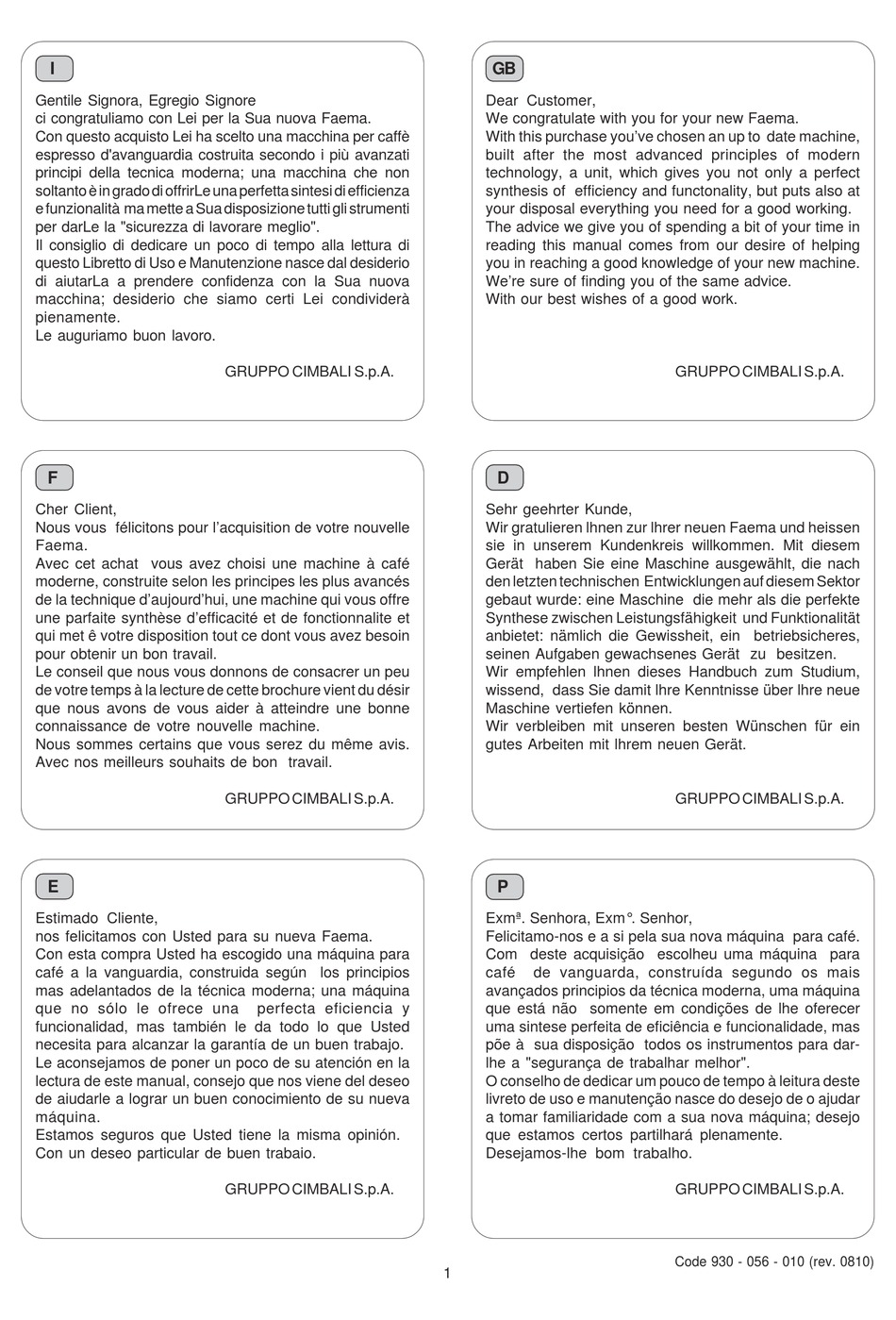 FAEMA SMART/A R MANUAL Pdf Download ManualsLib