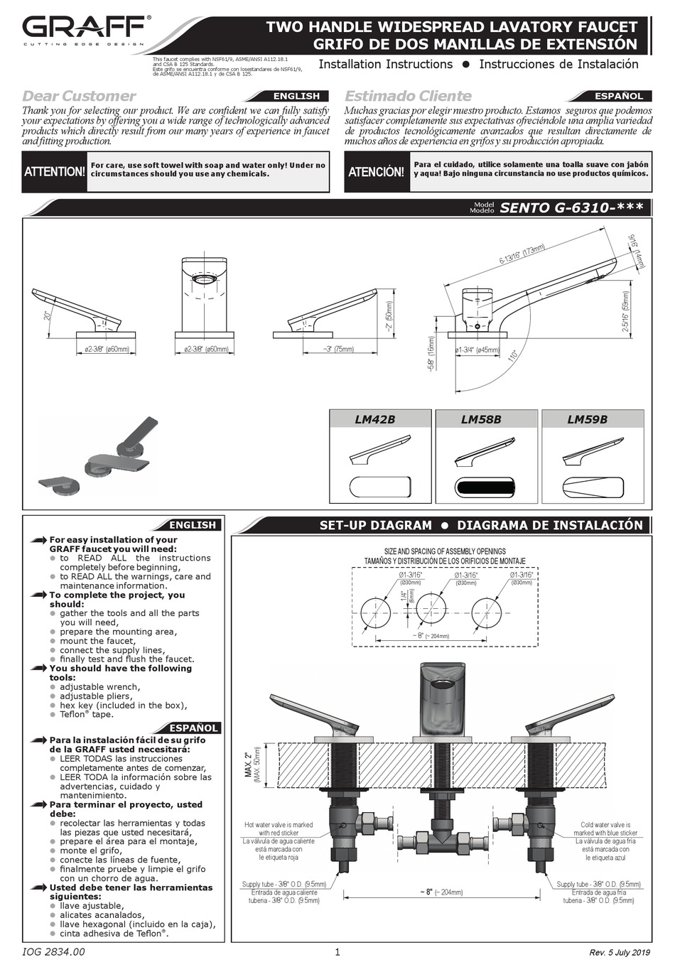 GRAFF LM42B INSTALLATION INSTRUCTIONS MANUAL Pdf Download ManualsLib