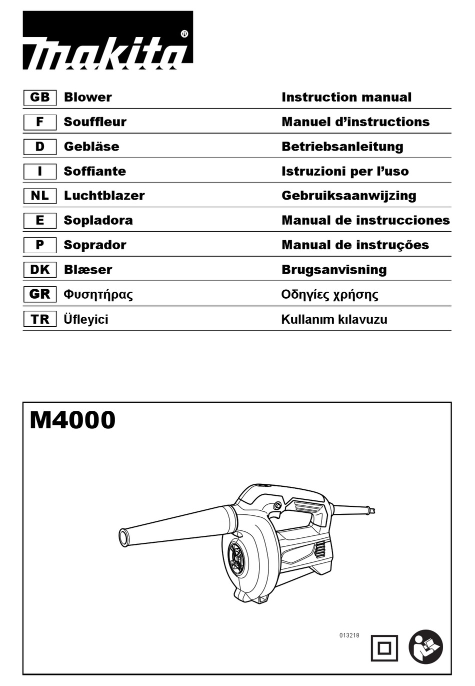 MAKITA M4000 INSTRUCTION MANUAL Pdf Download ManualsLib