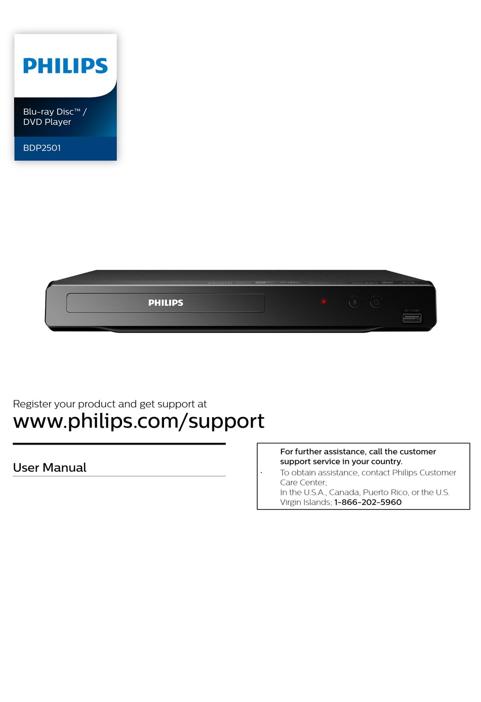 PHILIPS BDP2501/F7 USER MANUAL Pdf Download ManualsLib