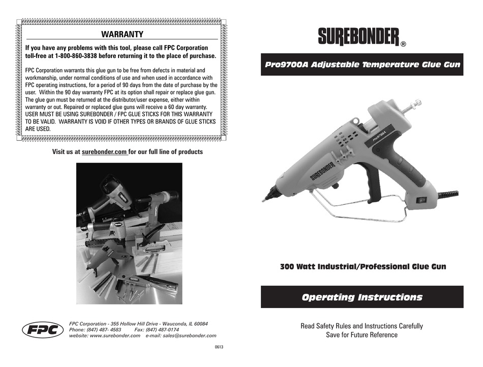 SUREBONDER PRO9700A OPERATING INSTRUCTIONS Pdf Download ManualsLib