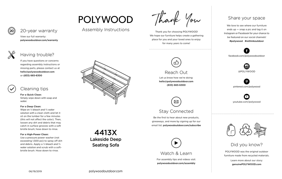 POLYWOOD 4413X ASSEMBLY INSTRUCTIONS Pdf Download ManualsLib