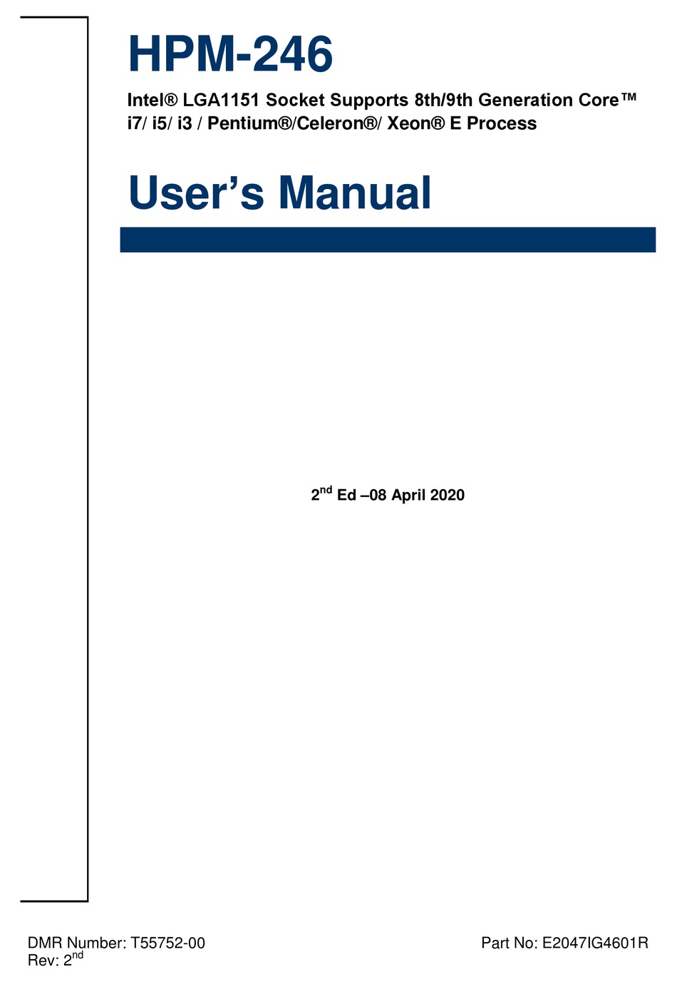BCM HPM-246 USER MANUAL Pdf Download | ManualsLib