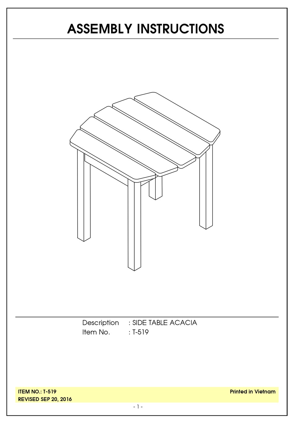 WHITEWOOD FURNITURE T519 ASSEMBLY INSTRUCTIONS Pdf Download ManualsLib