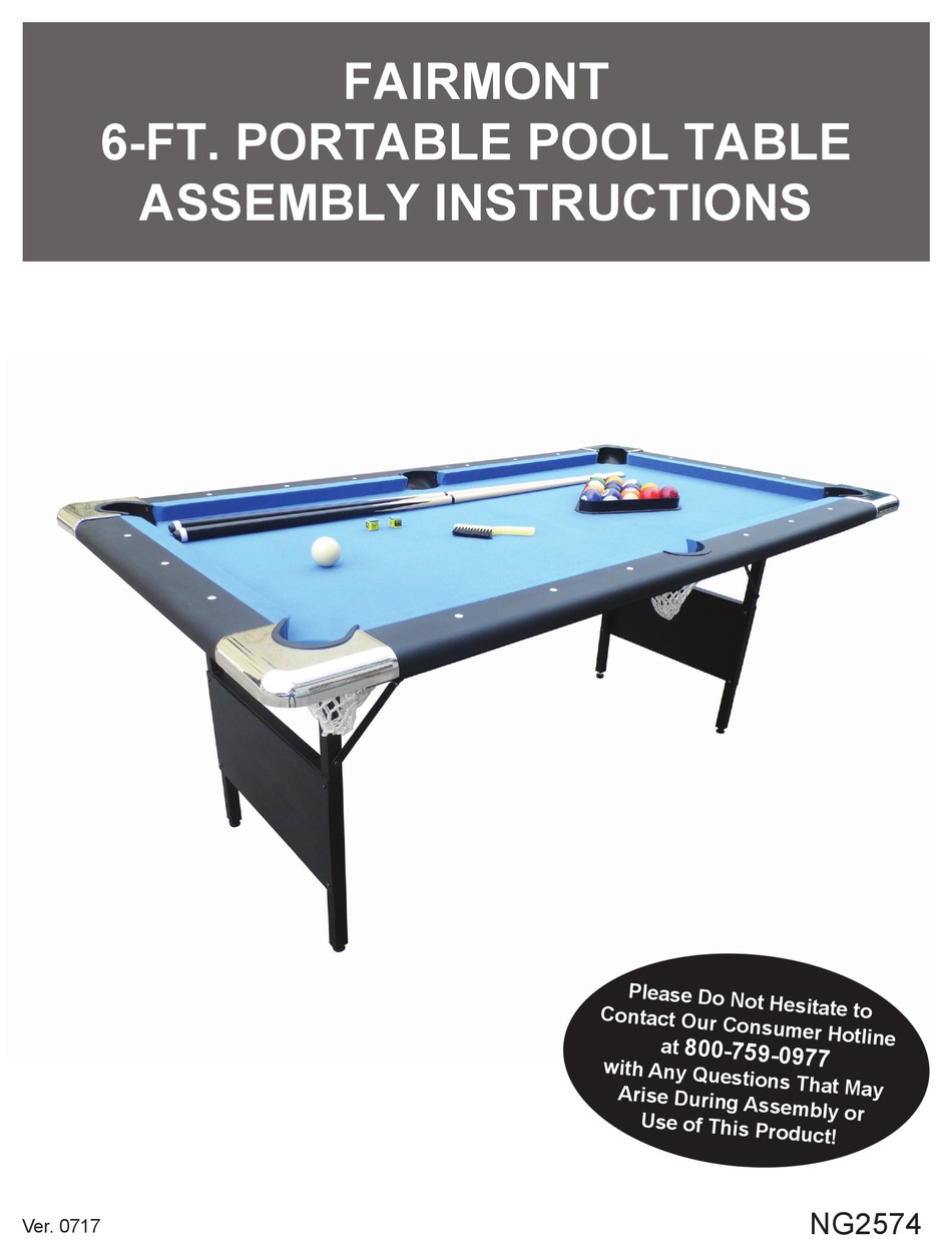 HATHAWAY FAIRMONT NG2574 ASSEMBLY INSTRUCTIONS MANUAL Pdf Download