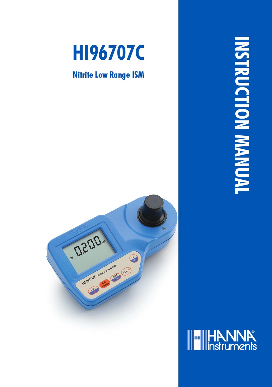 HANNA INSTRUMENTS HI96707 INSTRUCTION MANUAL Pdf Download ManualsLib