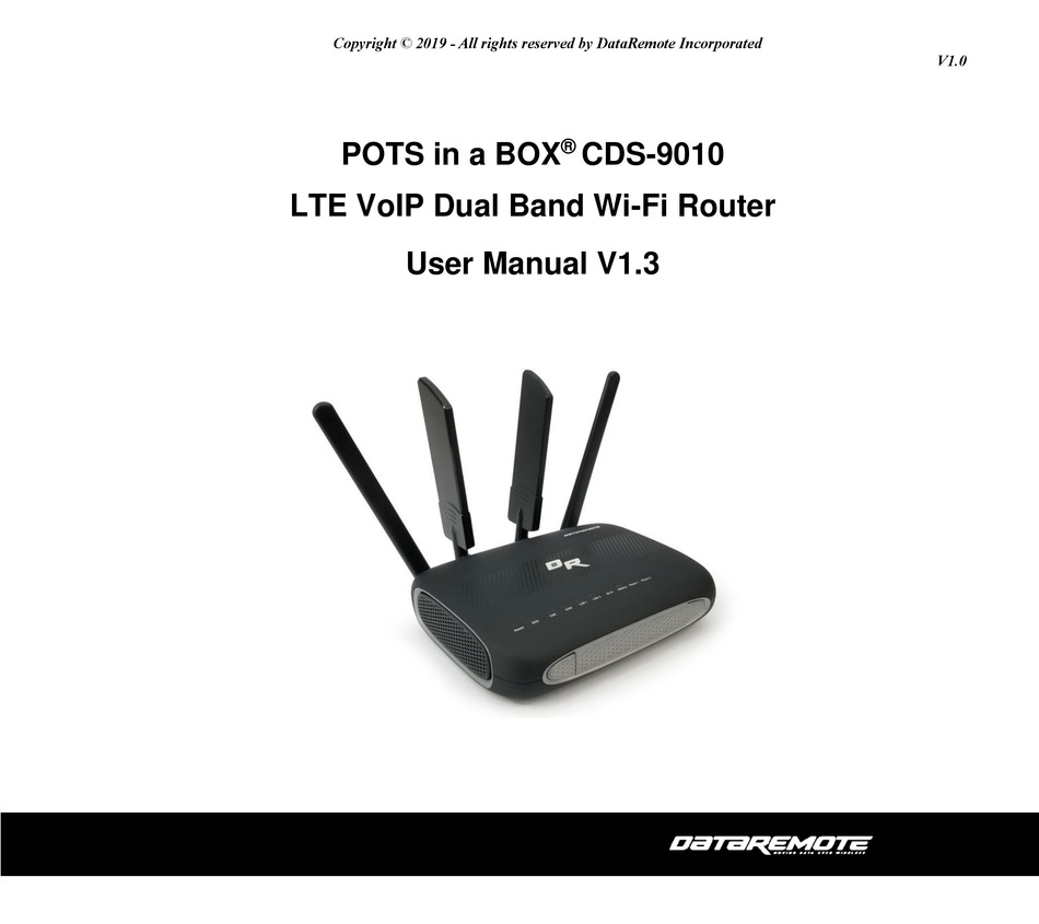 DATAREMOTE POTS IN A BOX CDS9010 USER MANUAL Pdf Download ManualsLib
