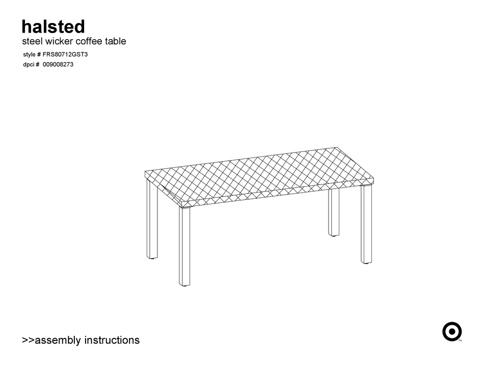 TARGET HALSTED FRS80712GST3 ASSEMBLY INSTRUCTIONS MANUAL Pdf Download