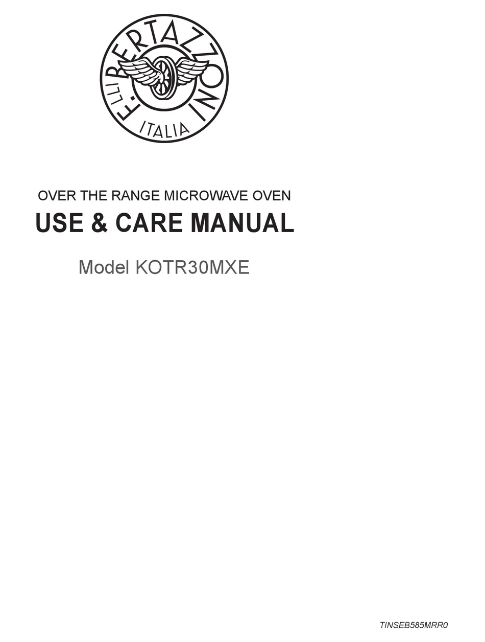 F.BERTAZZONI KOTR30MXE USE & CARE MANUAL Pdf Download | ManualsLib