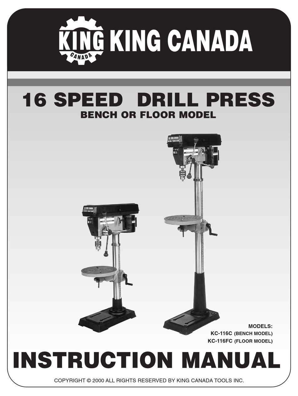 KING INDUSTRIAL KC-116C INSTRUCTION MANUAL Pdf Download | ManualsLib