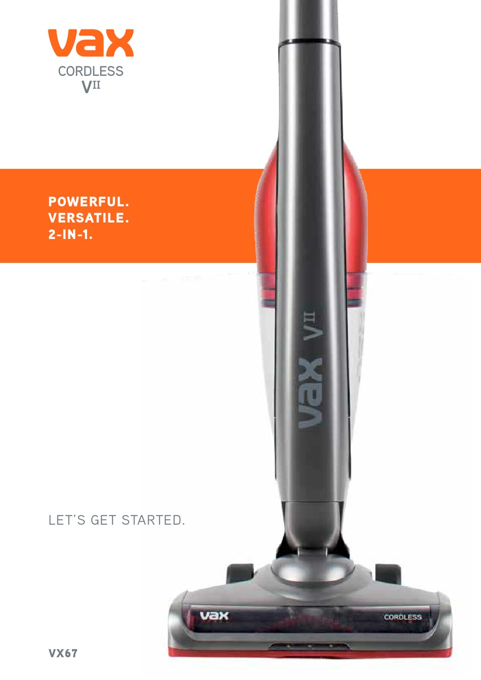 VAX CORDLESS VII VX67 MANUAL Pdf Download ManualsLib