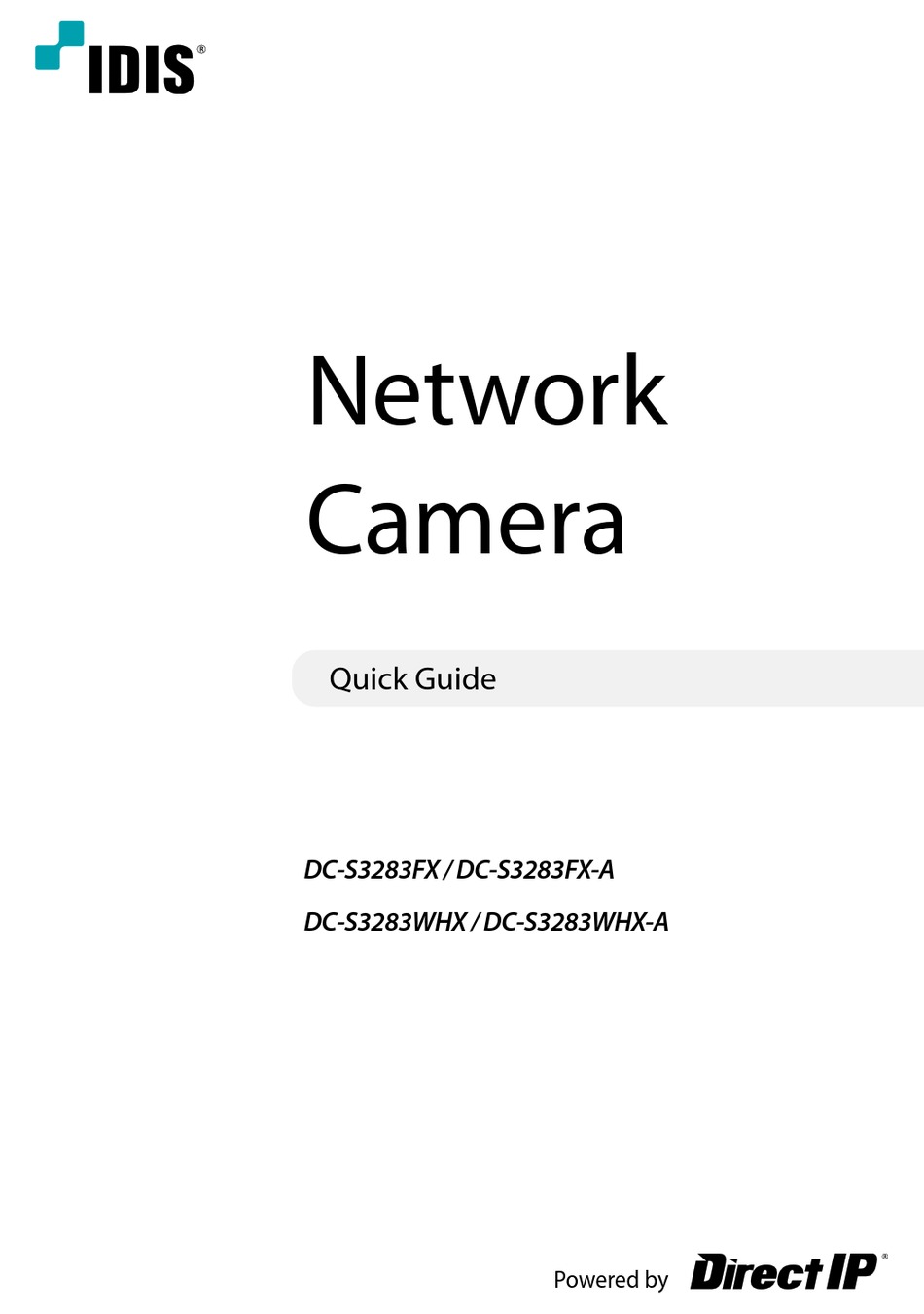 IDIS DCS3283FXA QUICK MANUAL Pdf Download ManualsLib