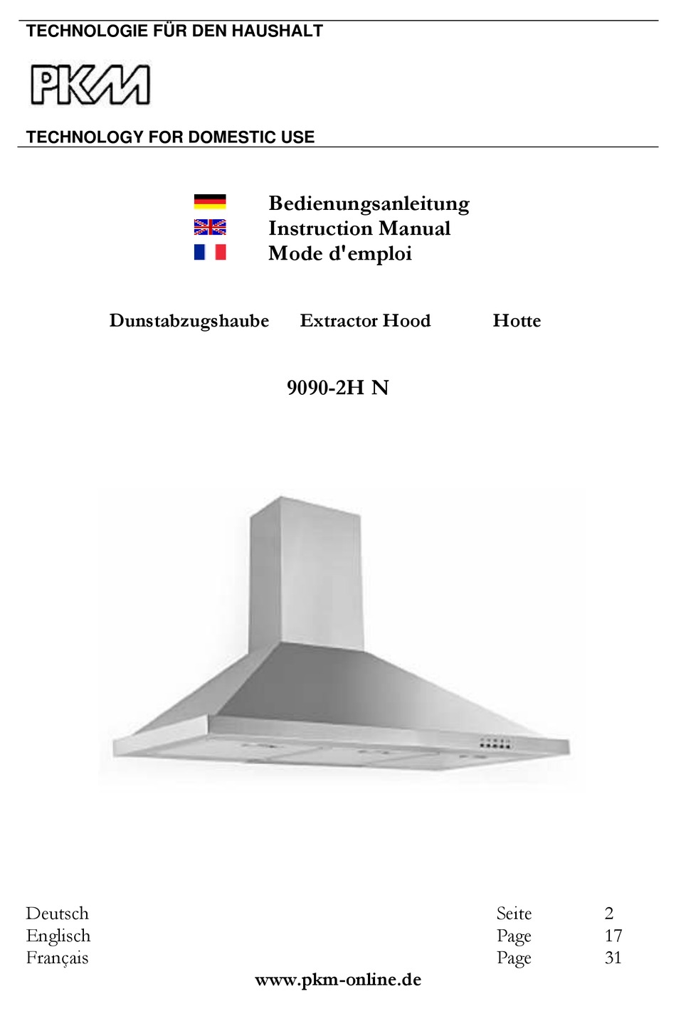 PKM 9090 2H N INSTRUCTION MANUAL Pdf Download ManualsLib