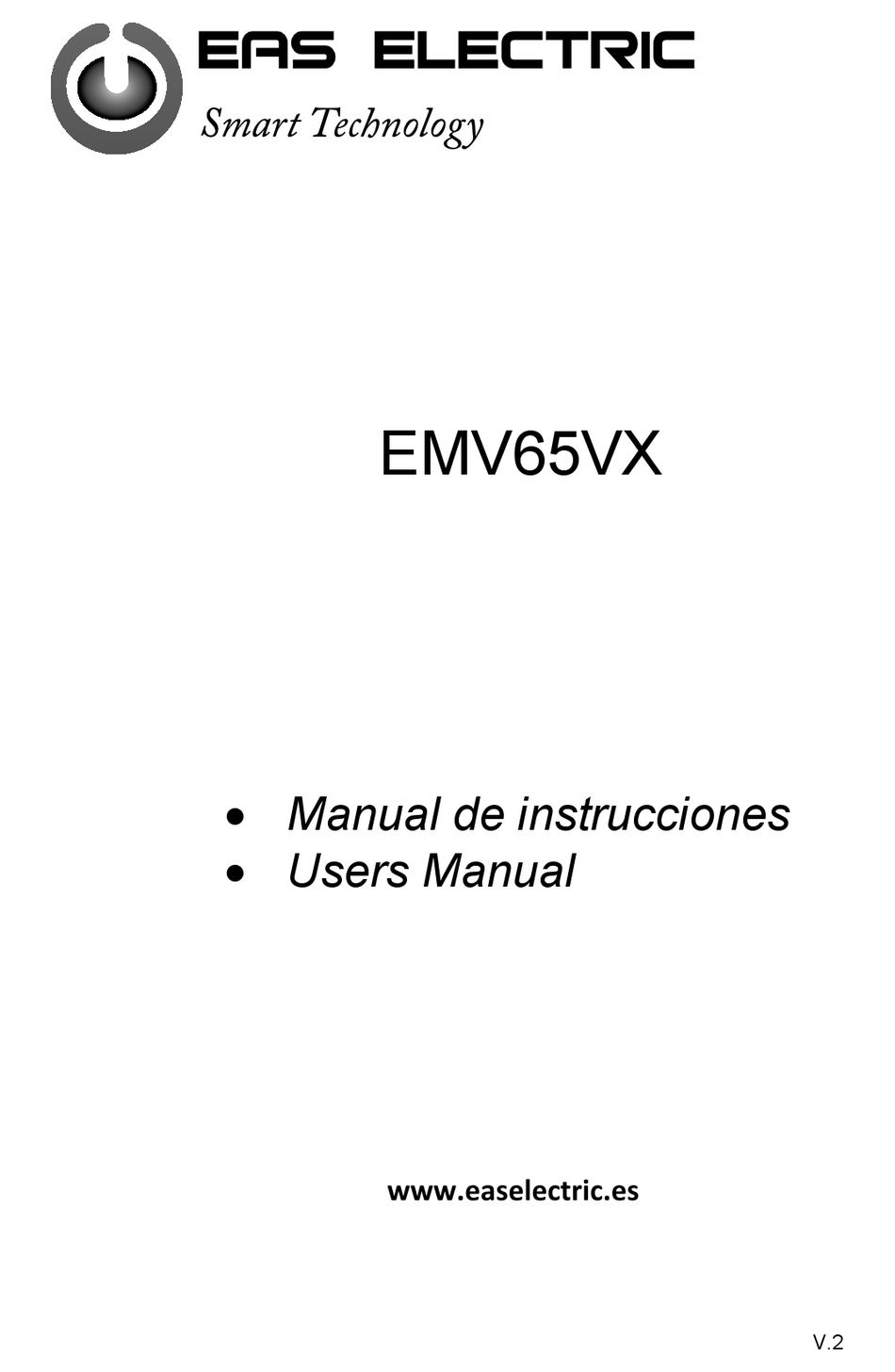 EAS ELECTRIC EMV65VX USER MANUAL Pdf Download ManualsLib