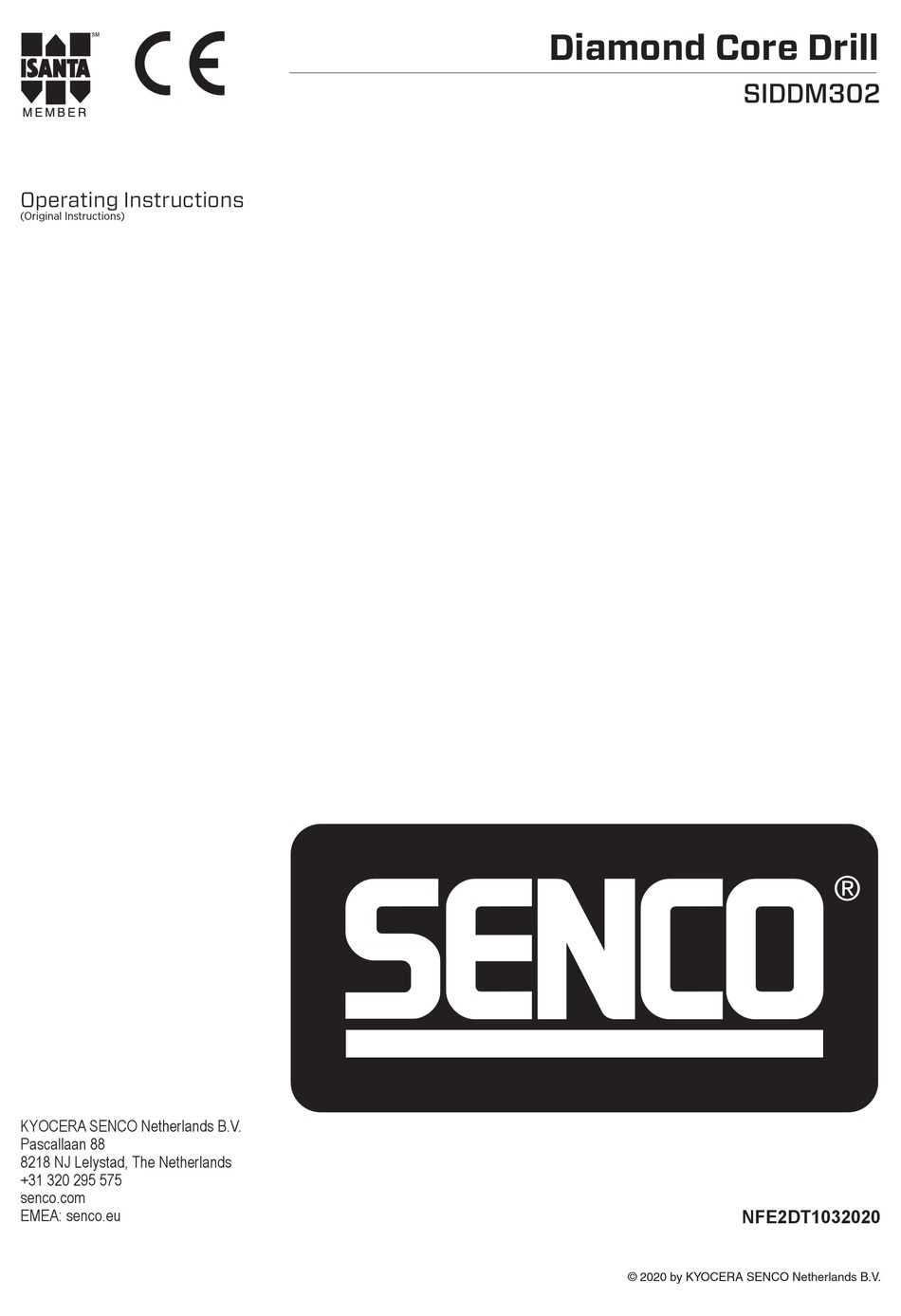 ISANTA SENCO SIDDM302 OPERATING INSTRUCTIONS MANUAL Pdf Download ...