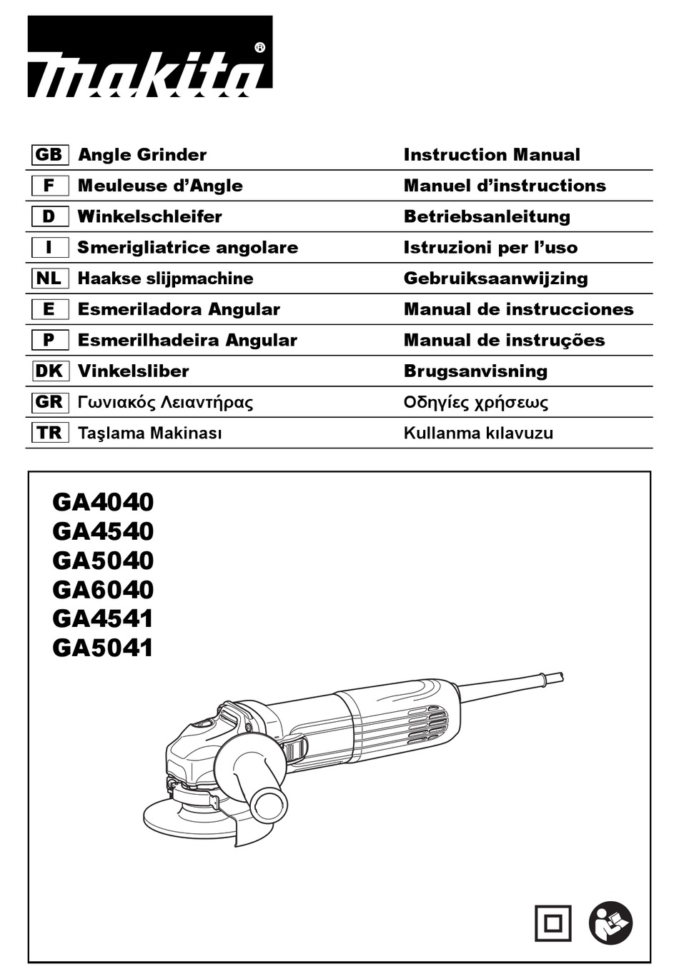 MAKITA GA6040 INSTRUCTION MANUAL Pdf Download | ManualsLib