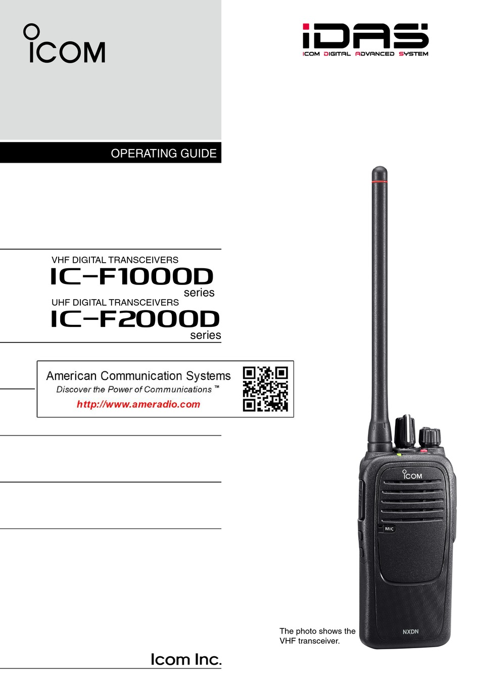 ICOM F2000D 01 OPERATING MANUAL Pdf Download | ManualsLib