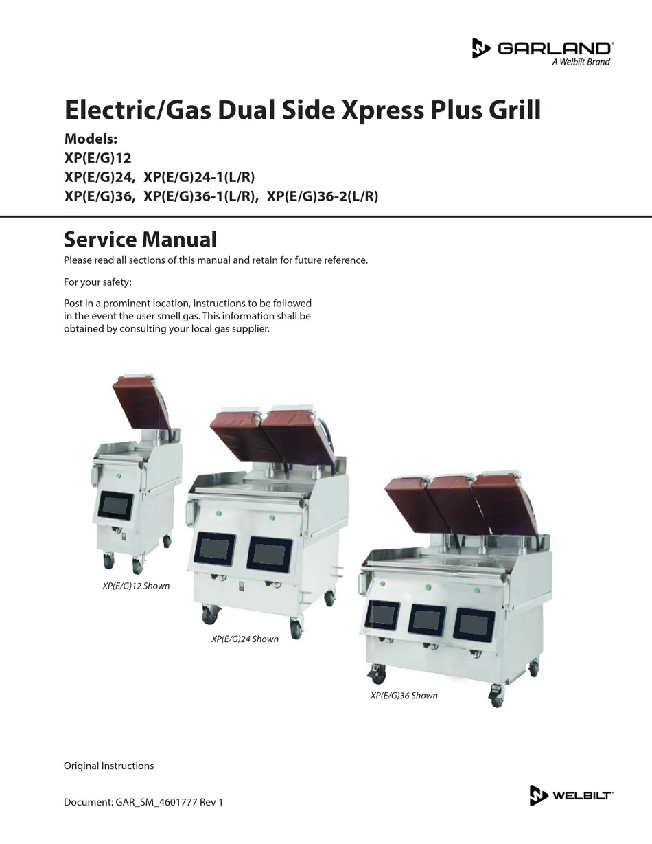 WELBILT GARLAND XPE12 SERVICE MANUAL Pdf Download ManualsLib