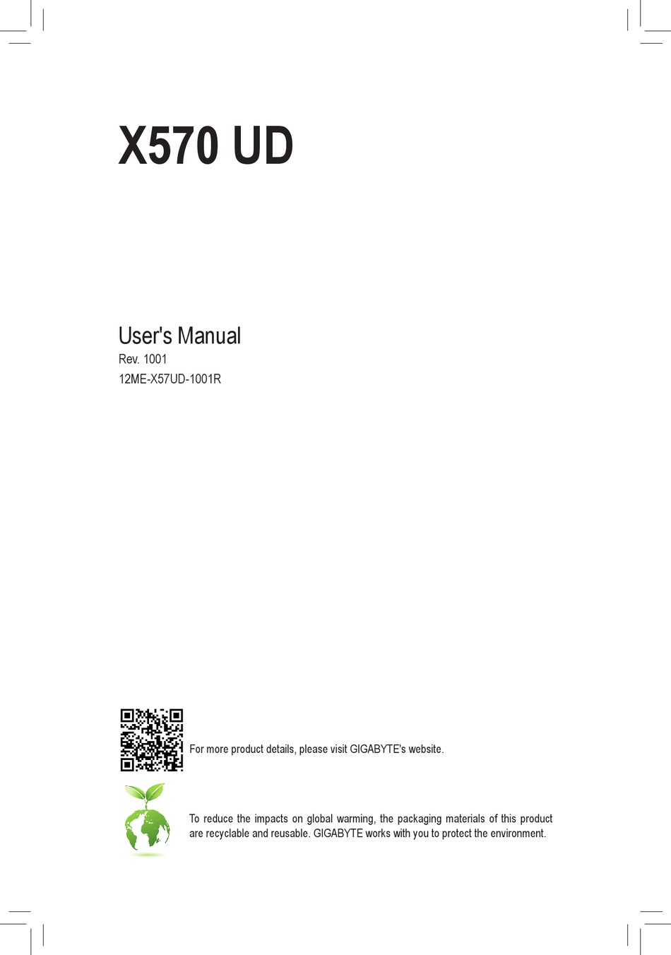 GIGABYTE X570 UD USER MANUAL Pdf Download ManualsLib
