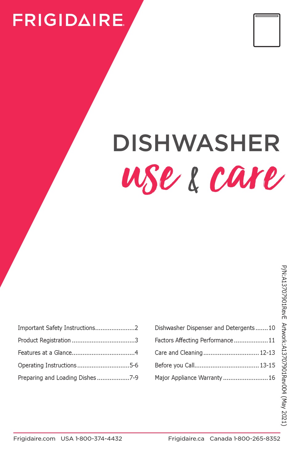 FRIGIDAIRE FFCD2418US USE & CARE MANUAL Pdf Download ManualsLib