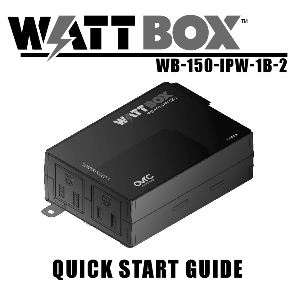 WATT BOX WB150IPW1B2 QUICK START MANUAL Pdf Download ManualsLib