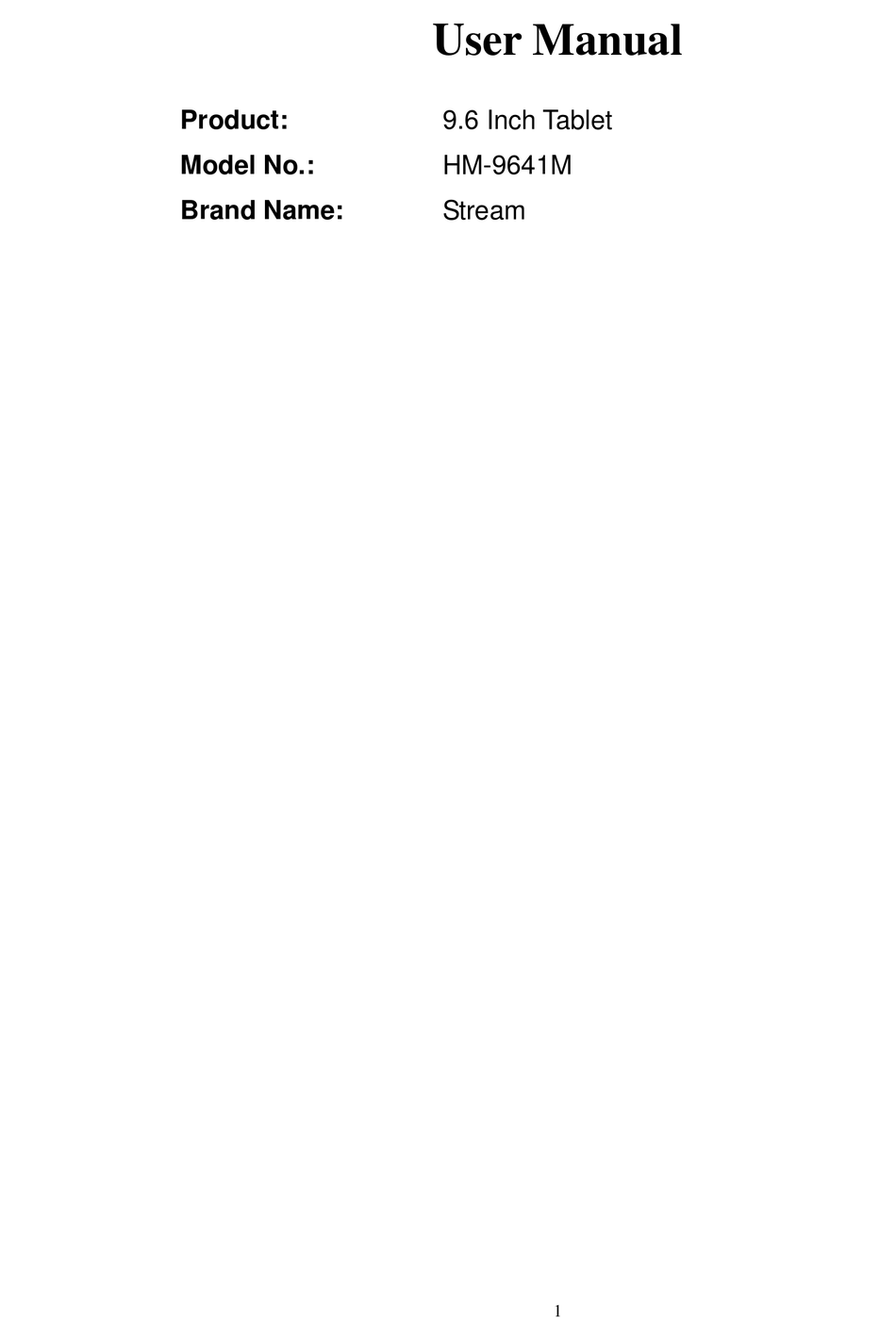 STREAM HM9641M USER MANUAL Pdf Download ManualsLib